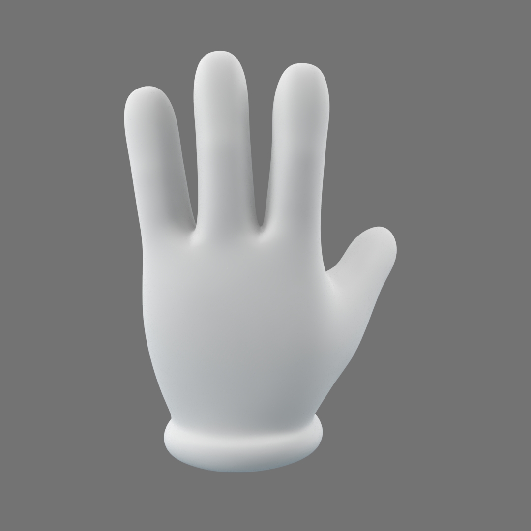 Cartoon Glove Hands Low Poly – 4 fingers by GeoGo | 3DOcean